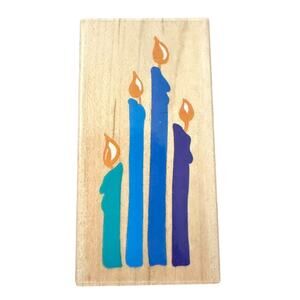 All Night Media 4 Celebration Birthday Burning Candles 550G39 Rubber Stamp